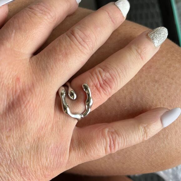 The Crawling Ring adjustable in 925 Gold plated - Picture 5 of 8